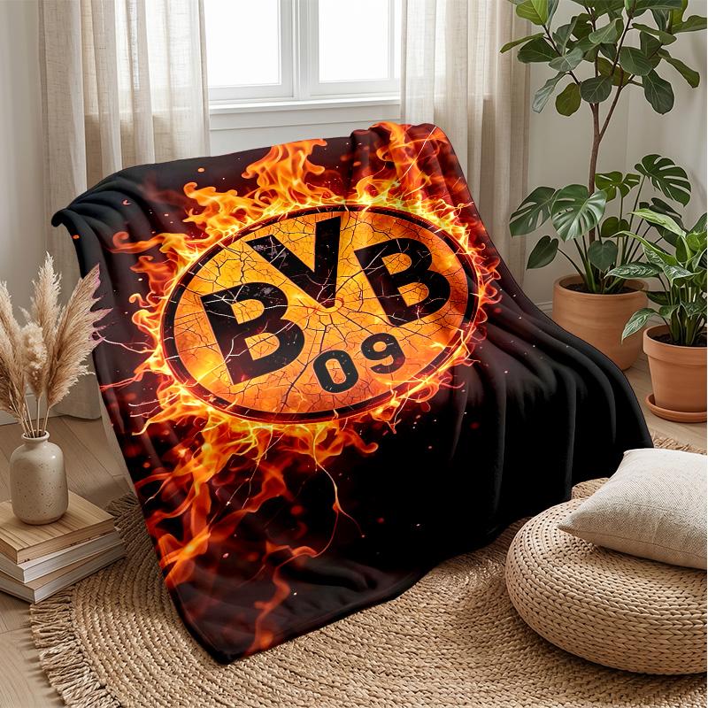 Coperta a tema Borussia Dortmund Morbida coperta in pile di flanella Calda e leggera coperta da divano/letto per la casa