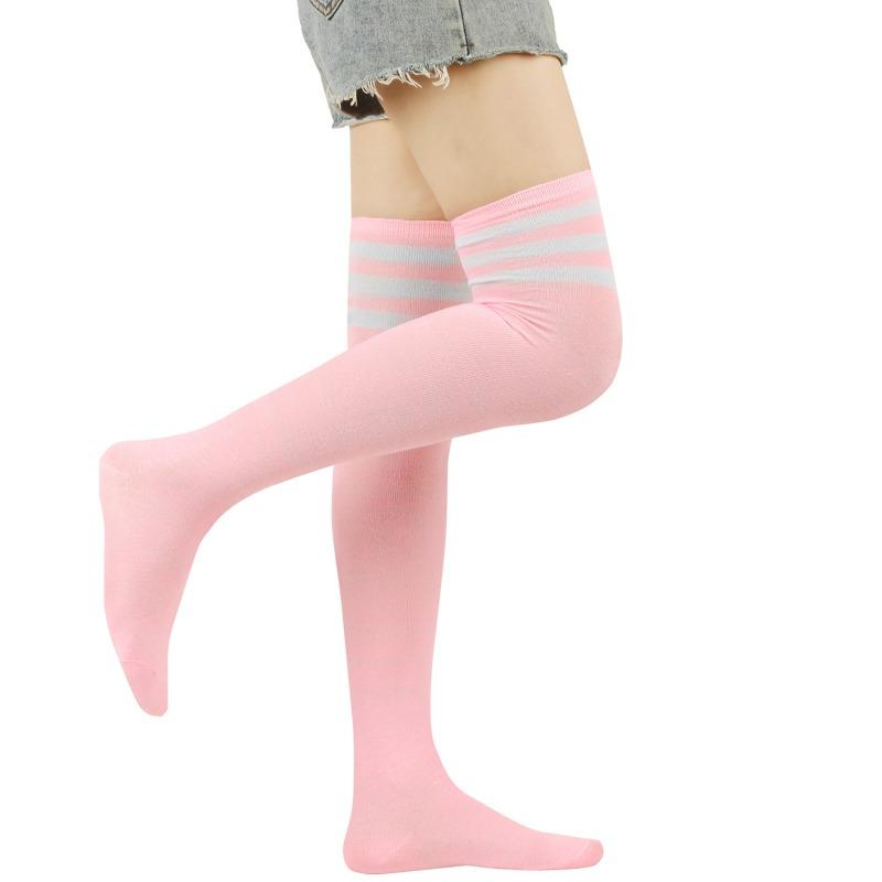Women Over Knee Thigh High Socks Academic Style solid corlor Long Socks Over The Knee Stockings For Ladies Girls