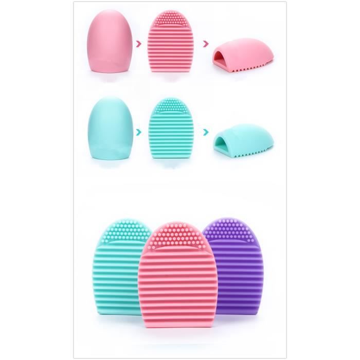 Pinceaux de maquillage Maquillage de lavage brosse de nettoyage Silica outil de gel couleur d'outils de beauté aléatoire