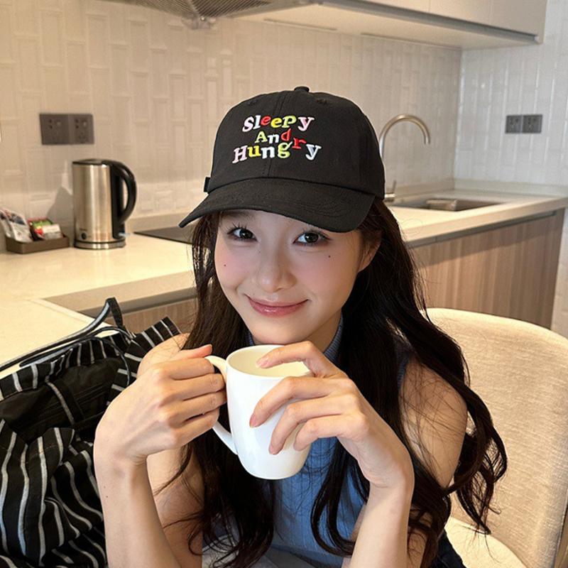 Women'S Baseball Cap Sweet Embroidered Lettering Outdoor Sun Protection Adjustable Baseball Cap