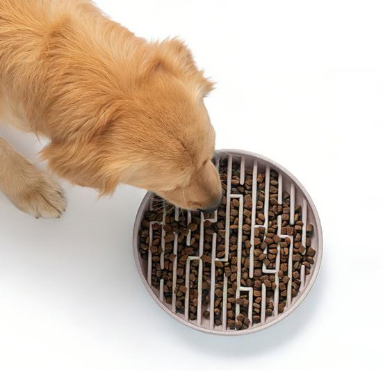Silicone Dog Slow Feeder Bowl with Suction Cup Anti-Choking Non-Slip Puzzle Food Bowl for Dogs Cats Boredom Anxiety Relief