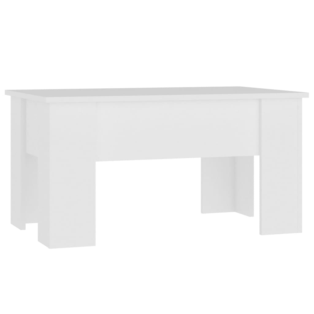 Vidaxl Stolik Kawowy, Biały, 79X49X41 Cm, Materiał Drewnopochodny