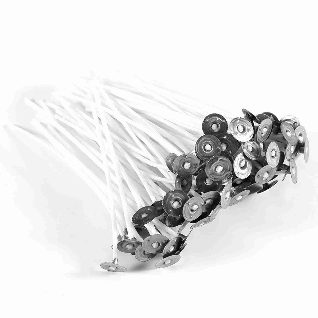 100PCS Pre Waxed Wicks for Candle Making Tealight Candles 10 cm Long