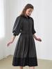 LBYL Black Striped Balloon Dress