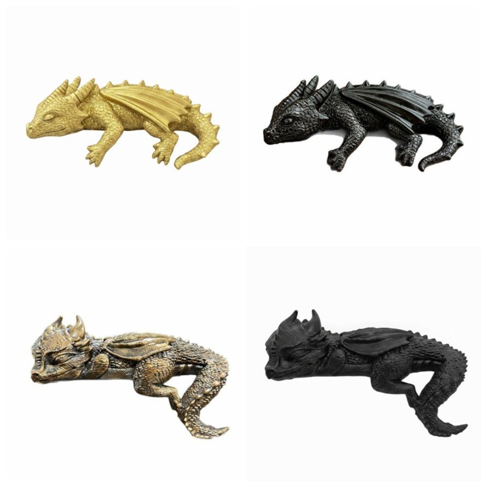 Resin Dragon Sculpture Decoration Bookshelf Ornaments Decorative Desktop Ornament Home Decor