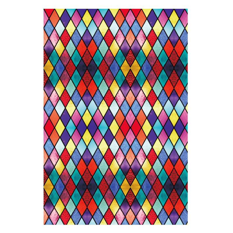 European Style Retro Glass Film,electrostatic Frosting, Adhesive Free Art Painting Privacy Protection Window Film Stained Glass