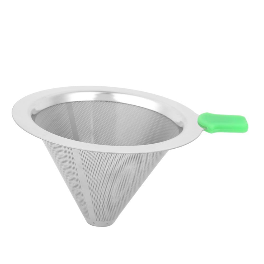 Double Layer Reusable Coffee Funnel Fine Mesh Drip Coffee Maker Pour Over Coffee Brewing