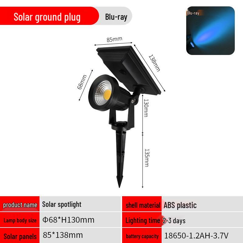 Waterproof Outdoor Solar LED Spotlights for Landscapes and Courtyards