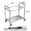 Stainless Steel Mobile Dining Cart – Three-Tier Restaurant and Hotel Dish Collection and Beverage Trolley.