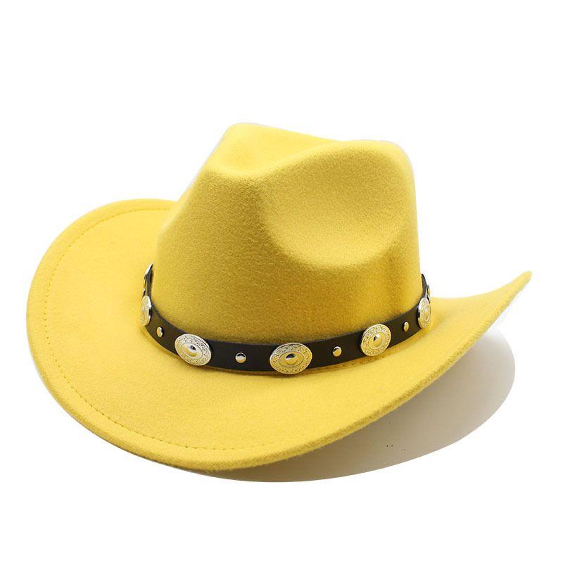 Neuer Stil Wollener Western Cowboy Zylinder für Männer und Frauen Paarhut