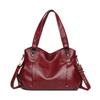 Large Capacity Black Brown Shoulder Bags For Women Large Shopper Bag Solid Color Soft Leather Crossbody Handbag Lady Travel Tote Bag
