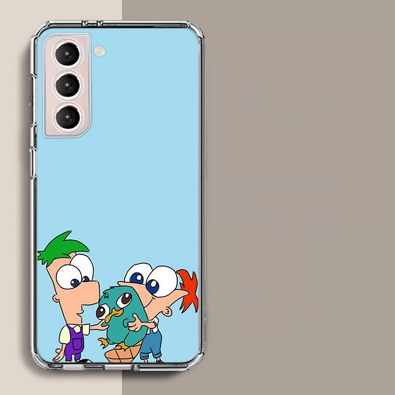 Cartoon Perry The Platypus Phone Case For Samsung Galaxy S25 Edge S24 S23 FE S21 S20 S10 Plus S22 S26 Ultra Cover Clear Cases TP