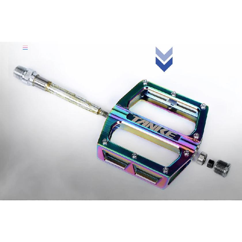 bicycle pedals TANKE TP-20 ultralight aluminum alloy colorful hollow anti-skid bearing mountain bike accessories MTB foot pedals