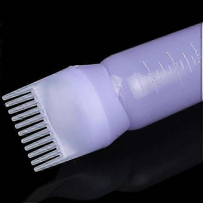 Root Comb Applicator Bottle Hair Dye Bottle for Hair Dye Bottle Applicator Brush with Graduated ScalePurple