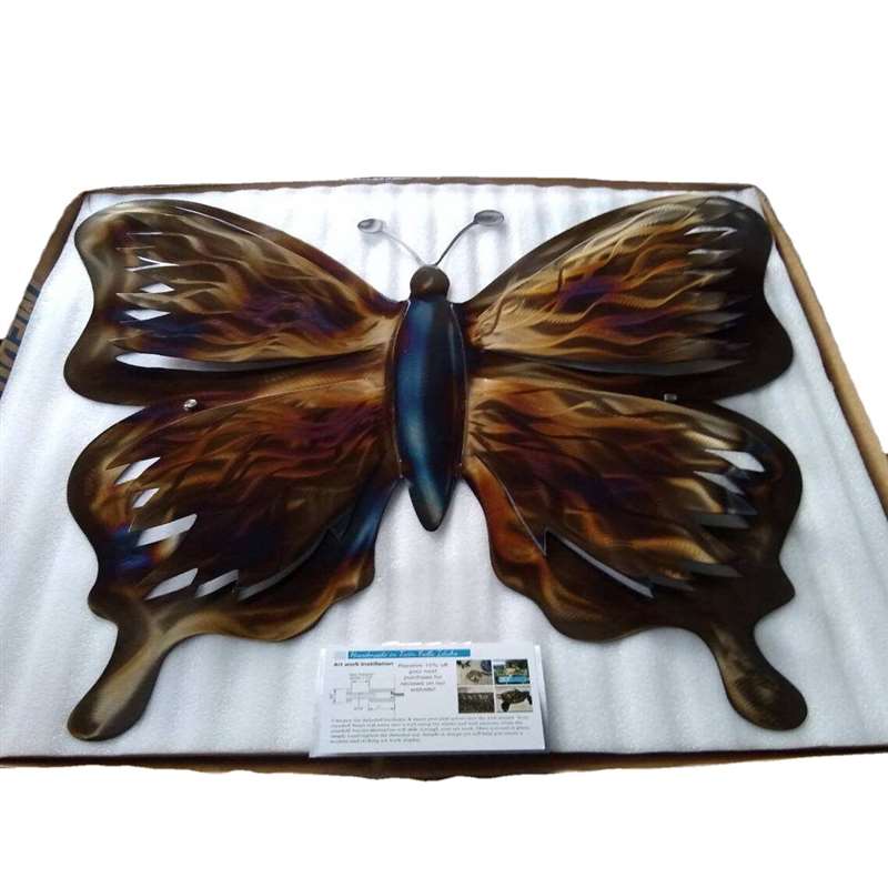 

30*30 см металлическая бабочка настенное художественное украшение наружное украшение подвесное для сада двора гостиной спальни патио балкона 30*30cm