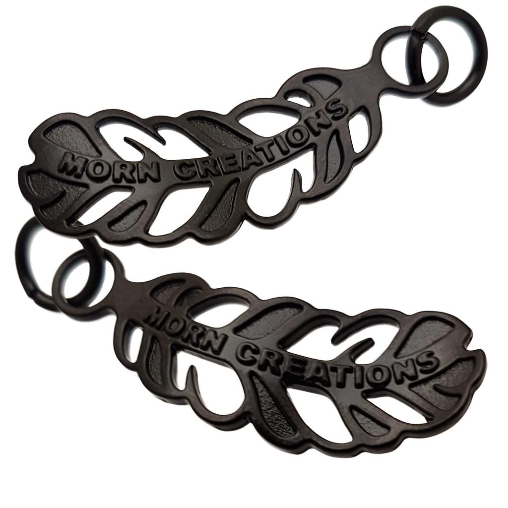 Morn Creations Eule Klassischer Rucksack, Groß, Schwarz