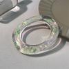 Geometry Transparent Bangle Shining Chunky Bracelets Temperament Women Hand Ring  Daily