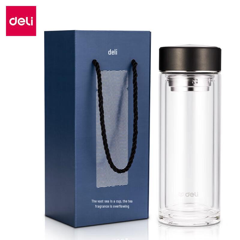 Deli LL502 Double-Layer Glass Cup