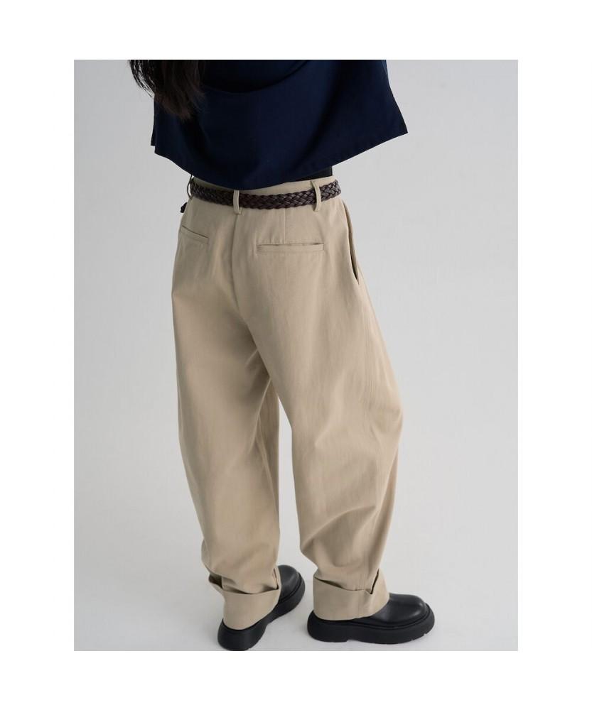 8SECONDS Balloon Roll-Up Chino Pants Beige