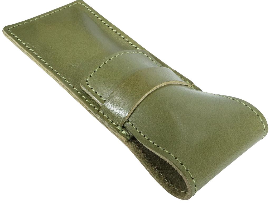 Khaki Tochigi Leder Stifthalter oder 2 Schlanke Große Koreanische Herstellung in Echtem Tochigi Gerb- und Schlankes Produktetui, 1, 3, Stifte, Design, Kapazität,