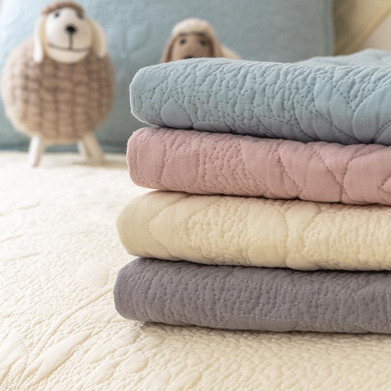 Pink Cotton Sofa Cushion Universal In All Seasons, Simple Modern Fabric Non-Slip Solid Wood Quilting Mat, Pure Cotton Cover In Summer