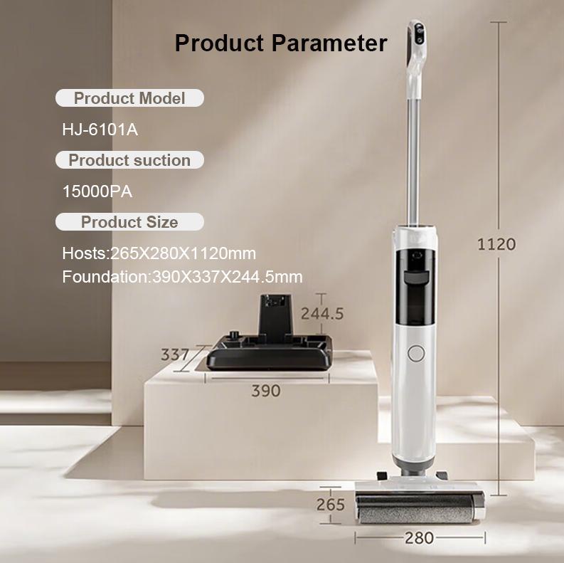 PSCL2001 Wireless Floor Cleaner with Ultra-Quiet Operation. Powerful vacuum, cleaning, and mopping functions. Pet hair suction with voi