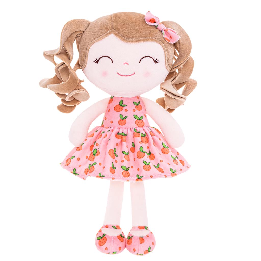 Baby Dolls Soft Plush Fruit Toys Ideal for Baby's first Birthday Gift 30cm Orange