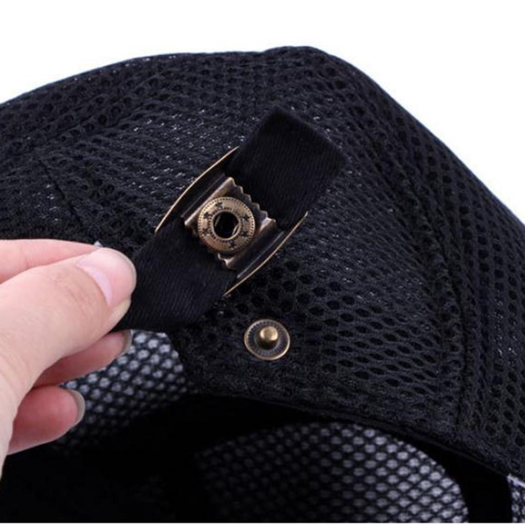 Männer Atmungsaktive Mesh Sommer Hut Newsboy Baskenmütze Ivy Cap Cabbie Flache Kappe