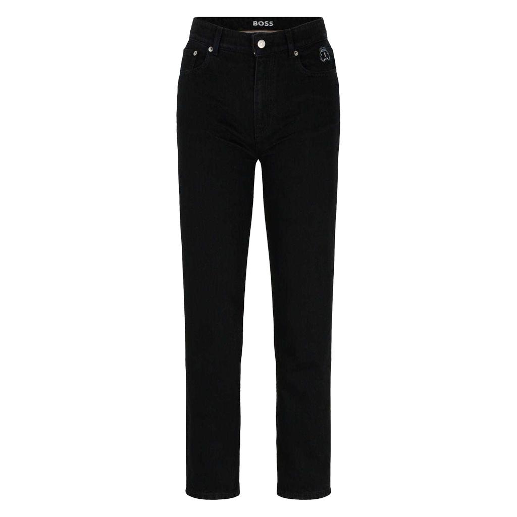 Hugo Boss Womens/Ladies Leather Patch Cropped Straight Jeans