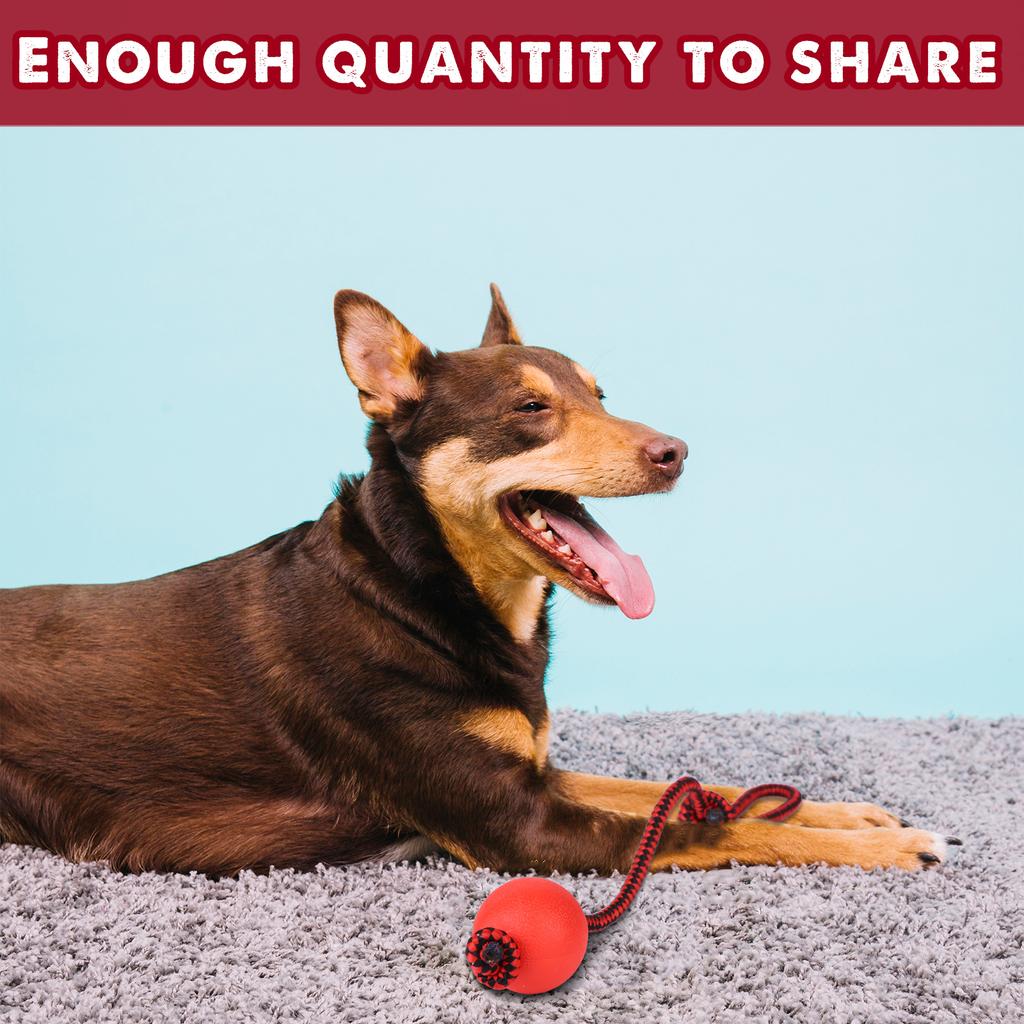4 Pieces Dog Rope Ball Dog Ball On A Rope, Durable Elastic Solid Rubber Balls Interactive Rubber Ball Chew Toys For Small Medium