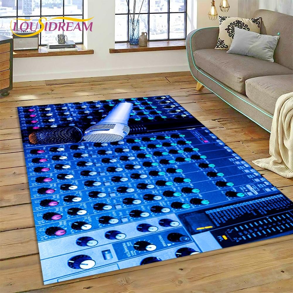 Płyta winylowa Muzyka DJ Ekran taśma Dywanik Dywan do Salonu Sypialni Dekoracja Domu, Mata Podłogowa Antypoślizgowa Dekoracja na Sofę Wycieraczka