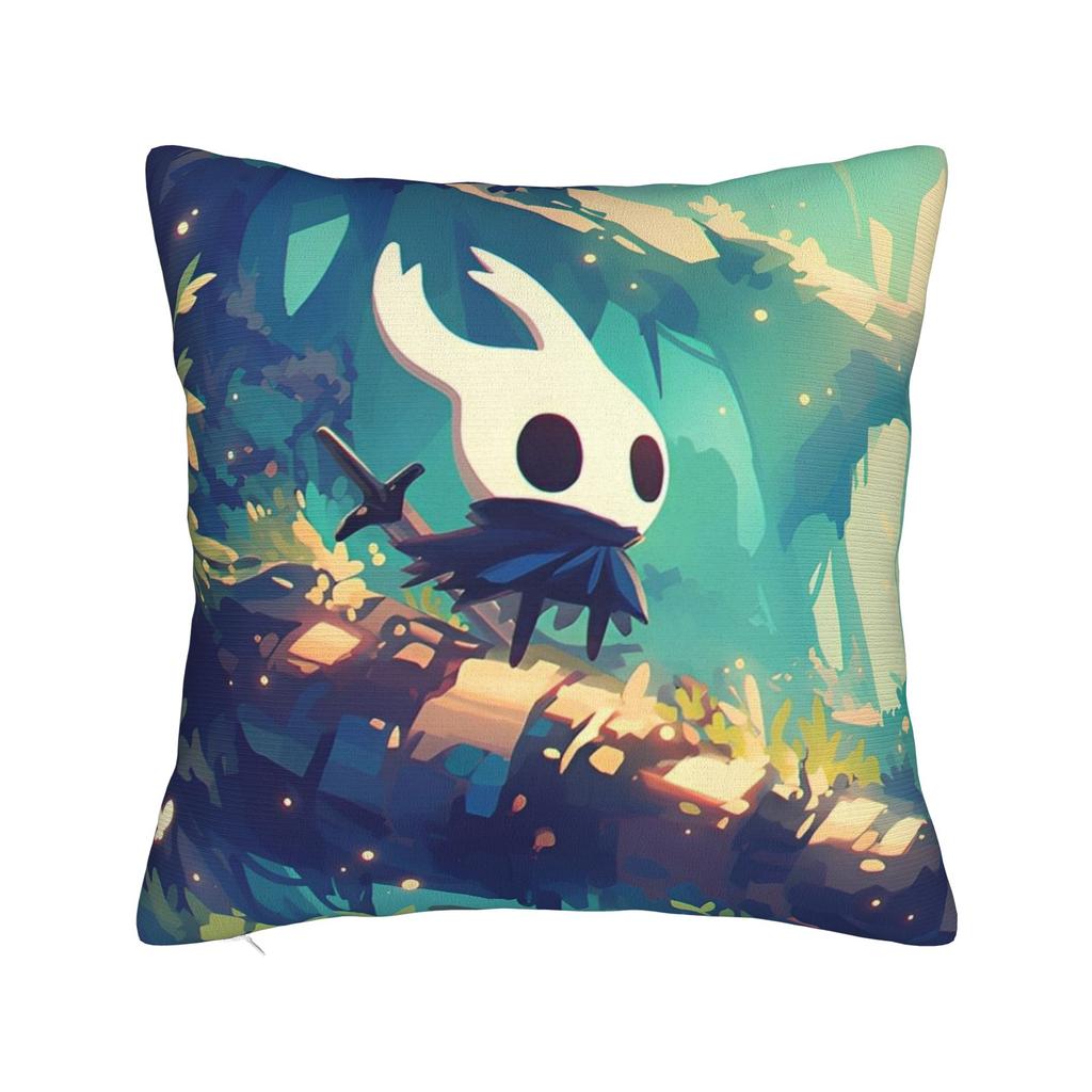 Hollow Knight Quadratische Kissenbezüge Polyester Auto Action-Abenteuer Kissenhülle Kreative Dekor Kissenbezug 4545