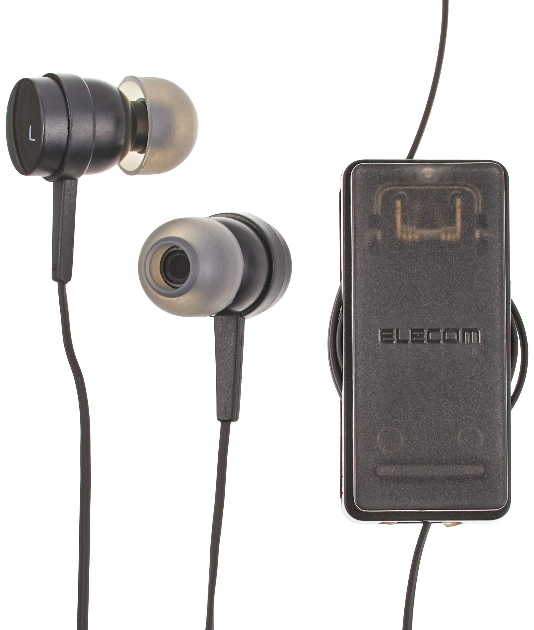 

ELECOM Stereo Earphones with Cord Winding Reel Black EHP-CA3540RBK