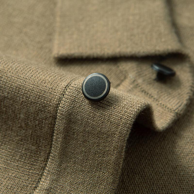 MONTAGUT Men's Cashmere Wool Blend Polo Collar Knit Sweater