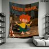 Custom Name Pumuckl Wall Tapestry Aesthetic Wall Hanging Printed Fabric Blanket Decorative Tapestries for Bedroom Living Room Home Decor