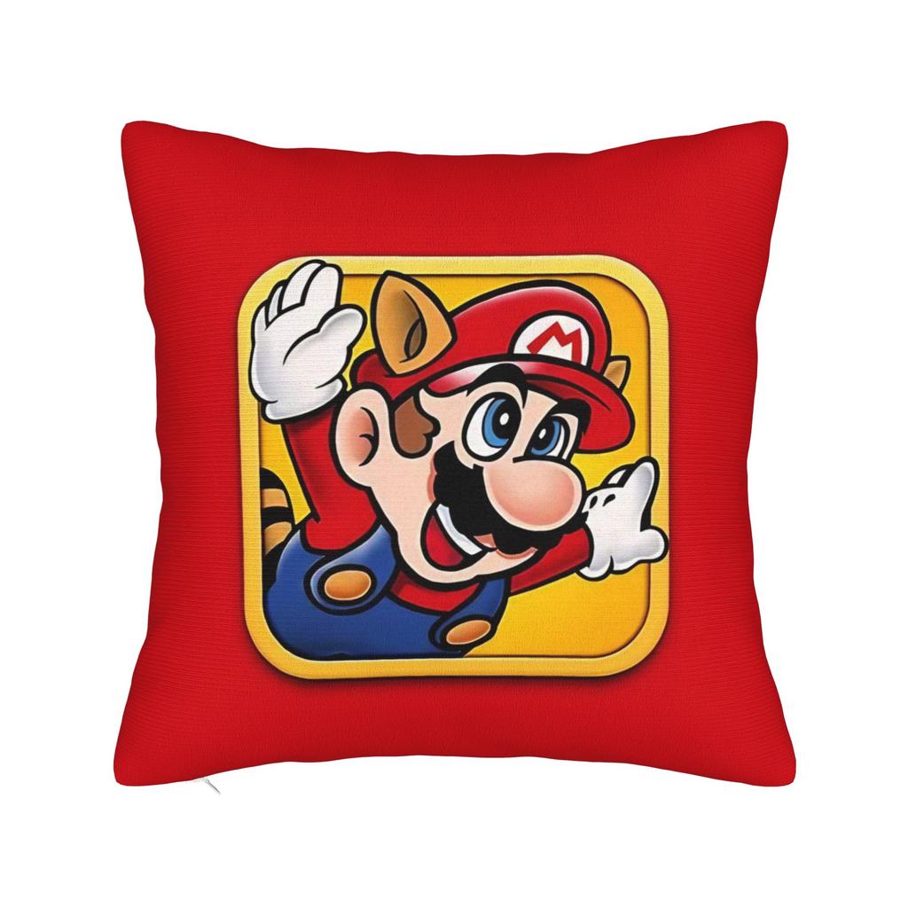 Marios Pillowcase Polyester Cushion Cover Decoration Video Games Throw Pillow Case Cover Home Zippered 18'
