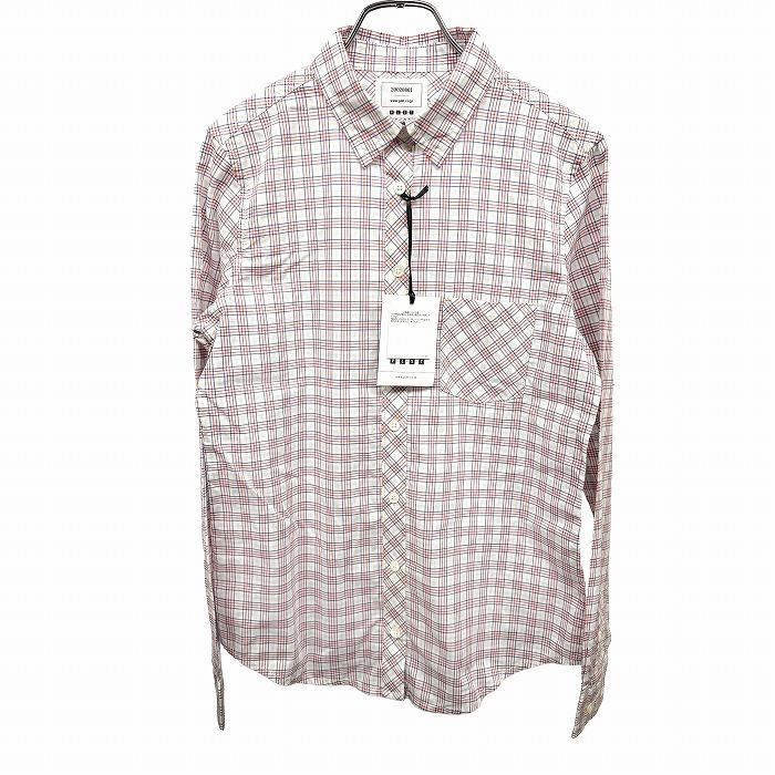 [New] [Impression N] PLST Plaste Shirt Slightly Thin Check Long Sleeve Chest Pocket Long Sleeve 100% Cotton 0 White x Red x Blue x Beige Ladies