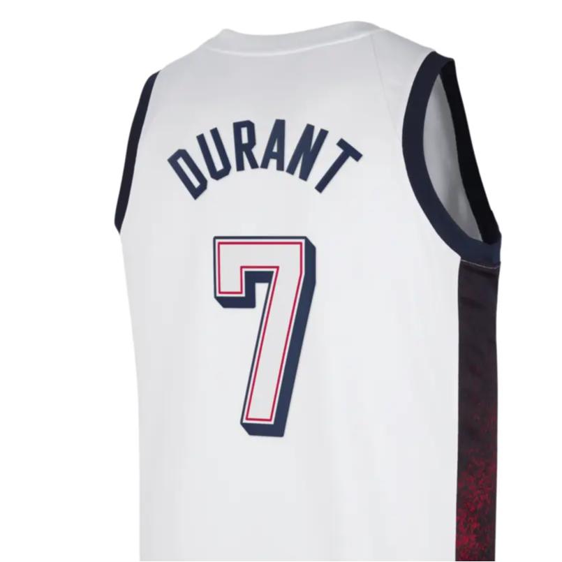 Nike USA Basketball Olympic Series SS24 Dri-FIT Kevin Durant Comfortable Sleeveless Logo Basketball Jersey Men jersey White NN201911313-USA