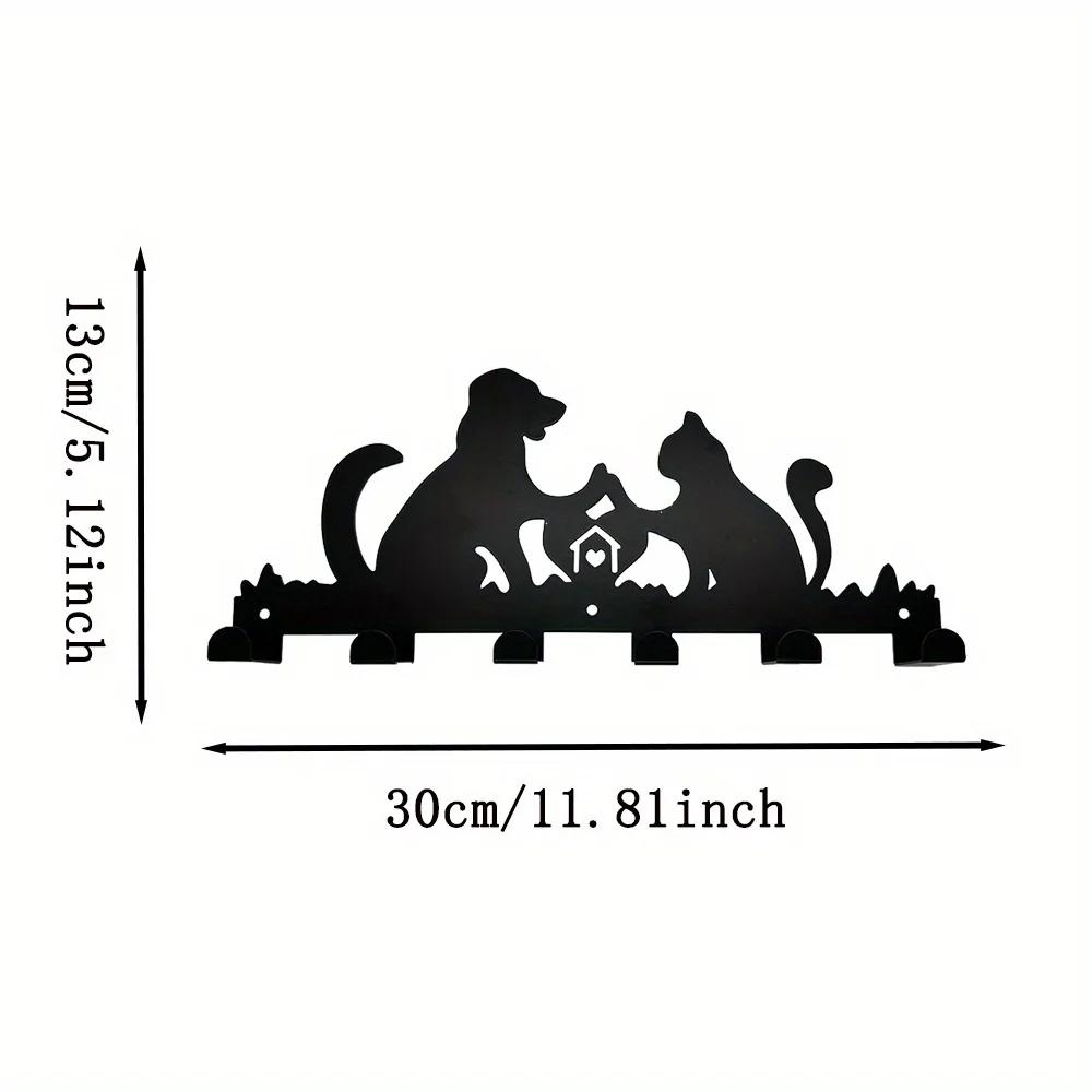 1 Stück Niedliches Rustikales Wandregal mit Haken, Metall-Hängeregal, Platzsparende Aufbewahrungsorganisation