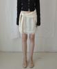 SALON DE YOHN Banding Lace Satin Skirt_ Butter