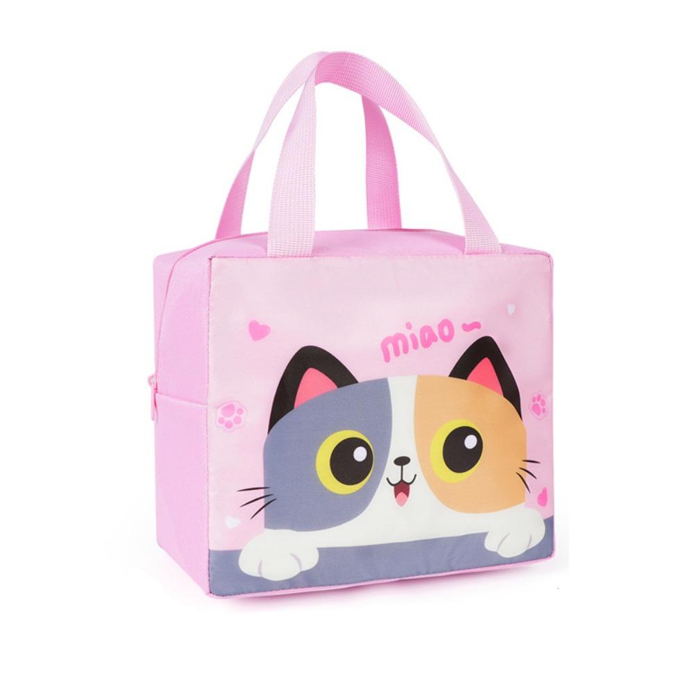 Oxford Cloth Cartoon Lunch Bag Aluminum Foil Lining Large Capacity Thickened Thermal Insulation Bag Cartoon Pattern