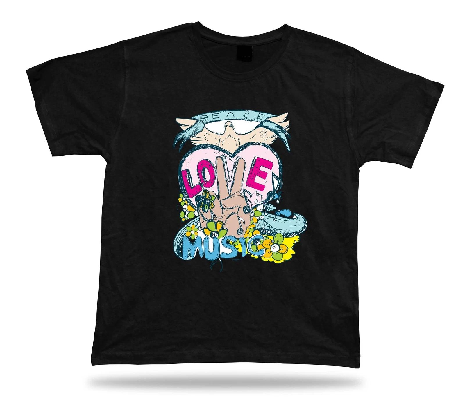 Love Music Peace staylish T-shirt Tee special shirt spiritual karma gift textile S
