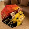 1pz Re Leone Ombrello Pieghevole apertura/chiusura automatica, Telaio Resistente a 8 stecche, Design Pieghevole Compatto, Ideale per Compleanno1107L