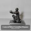Decorative Resin Knight Pen Holder with Sword Shiny Finish for Study,