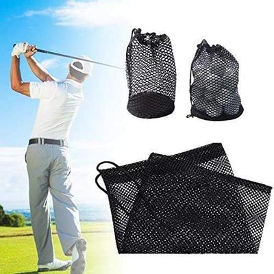 Sports Mesh Net Carrying Bag Nylon Golf Ball Bags Golf Mesh Bag Drawstring Pouch Golf Storege Bag