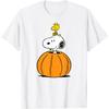 Peanuts - T-shirt Snoopy Woodstock Citrouille