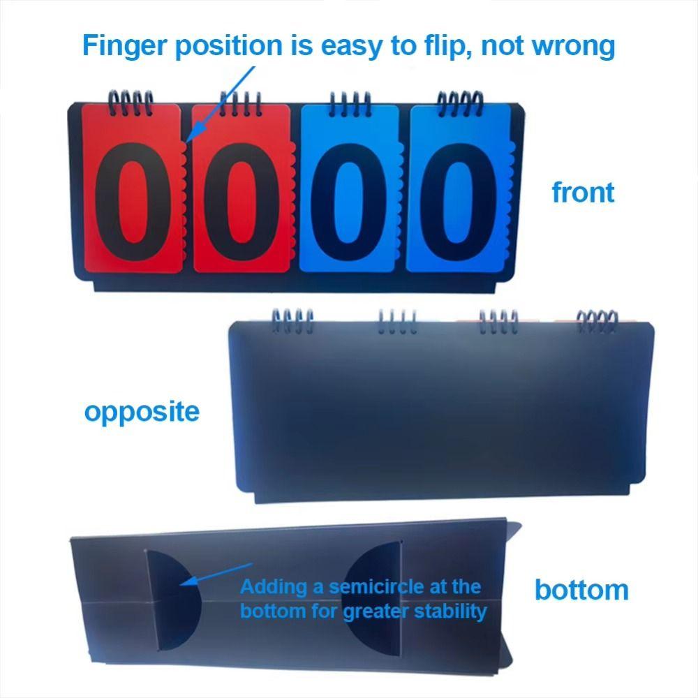 Tabletop Counter Basketball Scoreboard 4-Digit Score Flipper  Volleyball