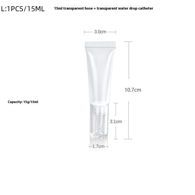 1/5Pcs Refillable Bottles With Cap Empty Dropper Bottle Transparent Plastic Foundation Cream Travel Cosmetic Sample Containers