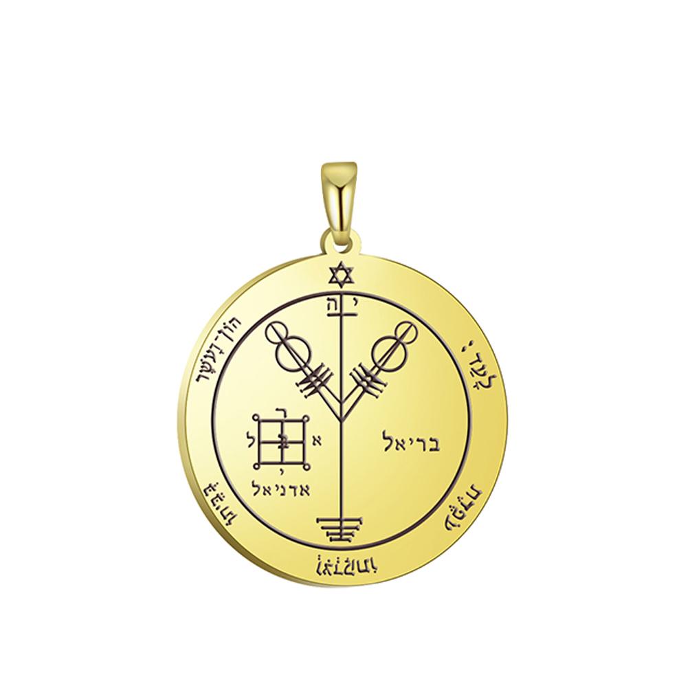 Dawapara Pentagrama lui Jupiter Talismanul lui Solomon Dobândirea Gloriei și a Bogățiilor Pandantiv DIY pentru Colier Accesorii din Oțel Inoxidabil