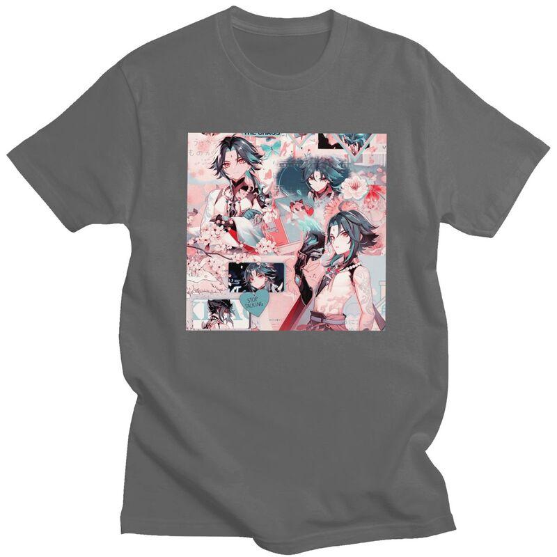 Custom Fashion Xiao Genshin Impact T Shirts Men ShortSleeve Anime Game Tshirts Casual Tee Tops Slim Fit Tshirts Gift